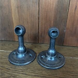 Vintage Metal Towel Holders pair of 2